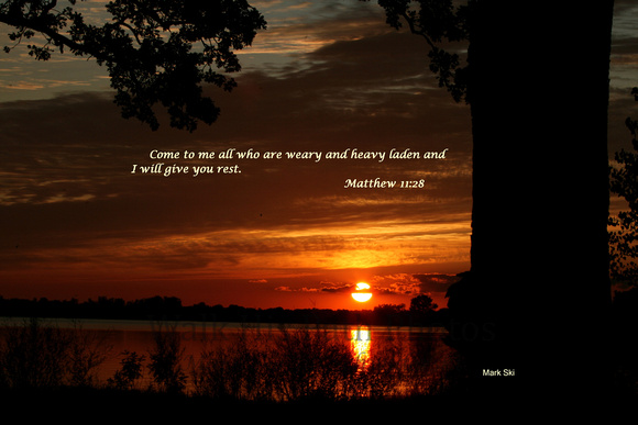 Come to me all who are weary...